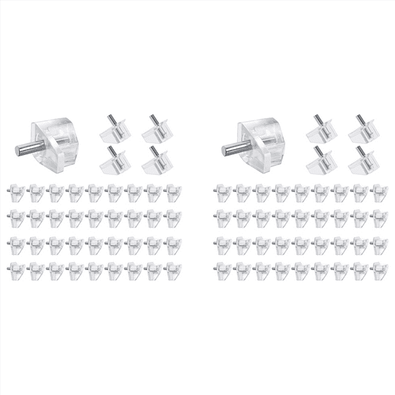 40 Pieces 3 mm Shelf Pins Clear Support Pegs Cabinet Clips Holder for Kitchen Furniture