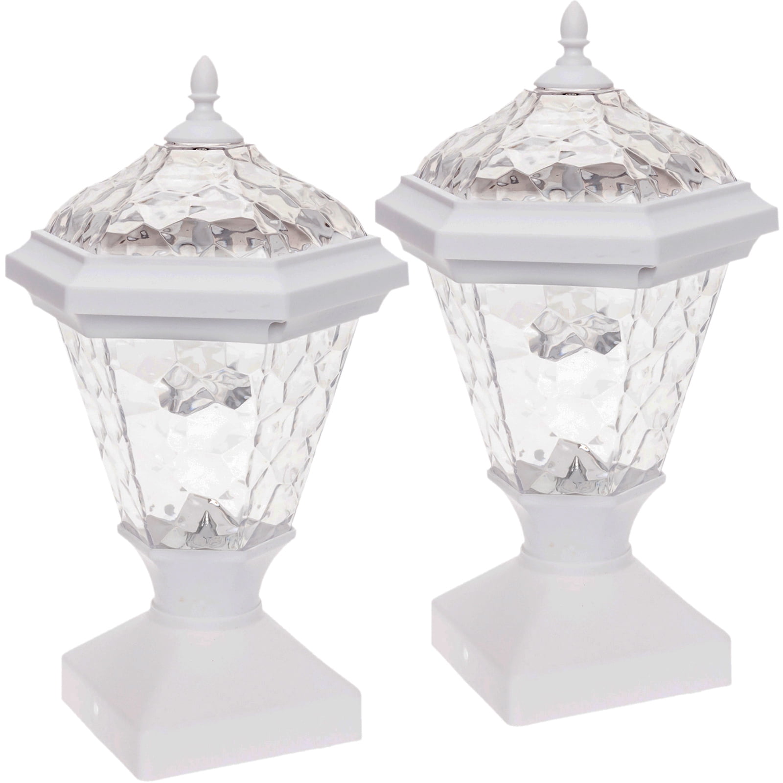 2 Pack GreenLighting Adonia Solar Post Cap Light for 4 x 4 Wood Posts