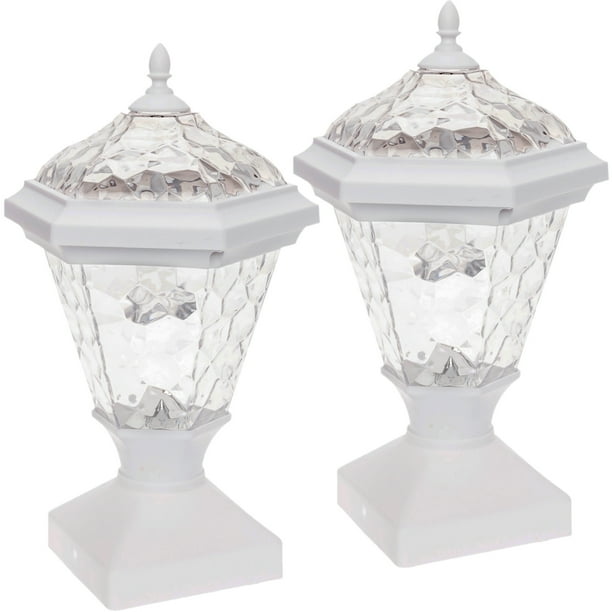 2 Pack GreenLighting Adonia Solar Post Cap Light for 4 x 4 Wood Posts