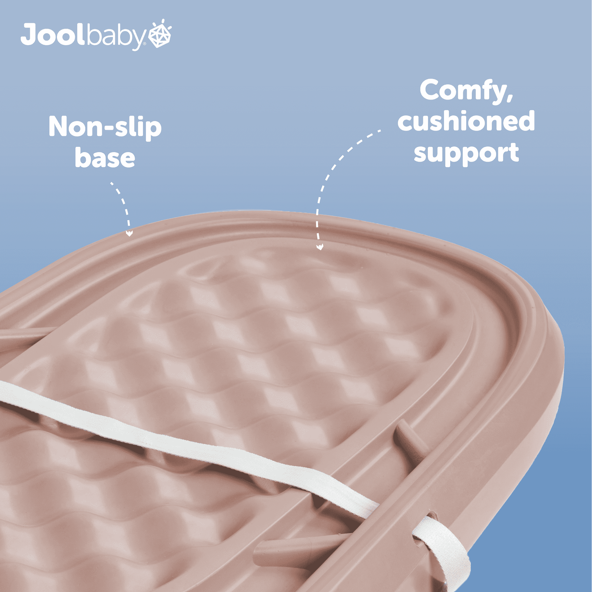 Jool Baby Waterproof Baby Changing Pad - Easy to Clean, Lightweight & Portable - Large Foam Cushion for Comfort (Rose)