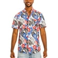 thumbnail image 1 of Men Hawaiian Shirt Vacation Short Sleeve Casual Button Down Shirts Summer Beach Shirt, 1 of 4
