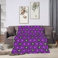thumbnail image 2 of Purple Triangle Seamless Structure Throw Blanket, Super Soft Anti-Pilling Flannel Blankets, 40"x30", 2 of 8