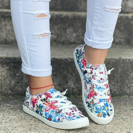 

Women Shoes Women Shoes Color Floral Print Warm Casual Shoes Fashion Soft Sole Non Slip Lazy Casual Shoes Red 7