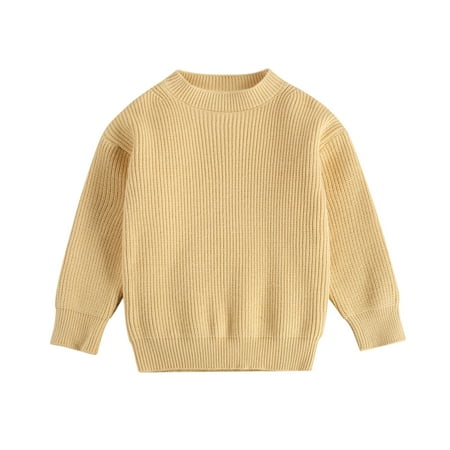 

Cathery Casual Kids Knit Sweaters Long Sleeve Loose Jumpers Pullover Tops