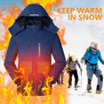 thumbnail image 2 of Women's Heated Jacket 3 Heat Zones Usb Charging Windproof Thermal Mountain Climbing Coat Outdoor Layer Fast Warm Up Puffer Jacket Regular Fit Oversized Jacket for Women, 2 of 9