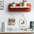 thumbnail image 5 of DIY 2pcs Mini Hanging Glass Frame Wall Hanging Photo Frames 2.7 Inch Double Glass Picture Frame with Chain Folding Frame DIY Vintage Artwork Display Frames for Pressed Flowers Pictures Home Wall DIY, 5 of 6