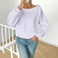 thumbnail image 6 of Tittly Women Long Sleeve Tops, Crew Neck Sweatshirts Women, Travel Clothes Women, Sweatshirts for Women Trendy, Crewneck Sweatshirt White 5XL, 6 of 9