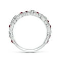 thumbnail image 2 of ANGARA Natural Nature Inspired Round Ruby & Diamond Vine Ring in 14K White Gold for Women (Size-1.3mm) | July Birthstone, Birthday, Anniversary, Jewelry Gift for Women | Natural Ruby Ring, 2 of 9