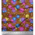 thumbnail image 1 of Soimoi Cotton Duck Fabric Leaves & Aster Floral Printed Craft Fabric by the Yard 56 Inch Wide, 1 of 3