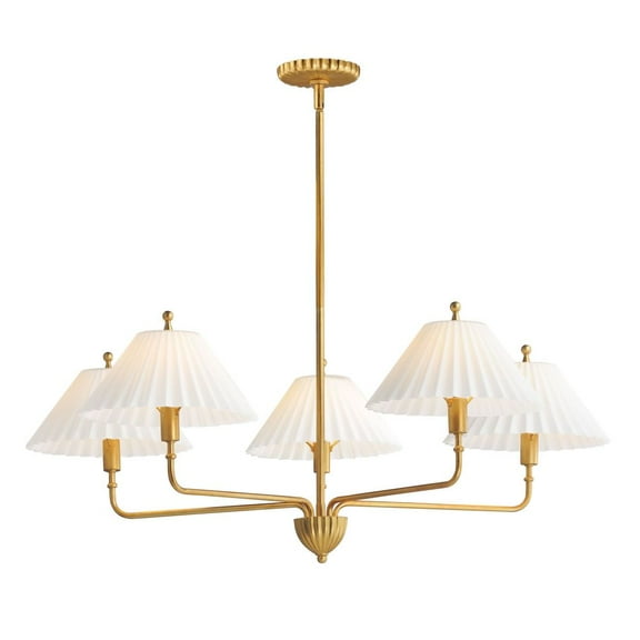 18315SWGL Maxim Lighting Kismet - 5 Light Chandelier-14 Inches Tall and 37.25 Inches Wide