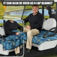 thumbnail image 2 of Yuyamidu Christmas Golf Cart Seat Covers with 4 Front Pockets Blue Snowflake Golf Cart Seat Towel Blanket Club Car Seat Cushion Covers, 2 of 7