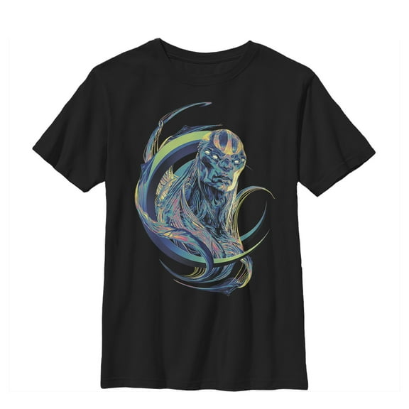Boy's Marvel Eternals Kro Colorful Graphic Tee Black Small