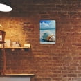 thumbnail image 6 of Chic Seashell Metal Wall Art - Waterproof & Weather-Resistant Tin Sign for Home, Cafe, Restaurant Decor - Easy Hang Nautical Shell Poster, 6 of 8