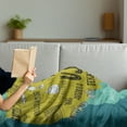 thumbnail image 3 of Country Soft Flannel Fleece Throw Blanket, USA Map with Hand Drawn Names of States, Cozy Plush for Indoor and Outdoor Use, 70" x 90", Yellow Green Seafoam, by Ambesonne, 3 of 5