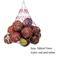 thumbnail image 3 of Bolsa De Baloncesto Bolsa de red de baloncesto con cordón de celosía, bolsas de almacenamiento de malla para llevar pelotas de juego multideportivas, 3 of 4
