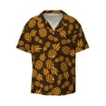 thumbnail image 3 of Balery Colorful Pineapple Men's Casual Button Down Shirt Short Sleeve Textured Summer Cuban Beach Shirts-XX-Large, 3 of 7