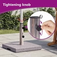 thumbnail image 3 of vidaXL 44 lb Polished Square Granite Stainless Steel Patio Umbrella Base, with Handles, Stainless Steel Pipe, 3 of 6