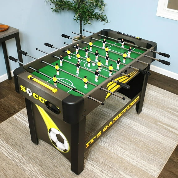 Sunnydaze 2-Player Indoor Foosball Table with 2 Balls, Black