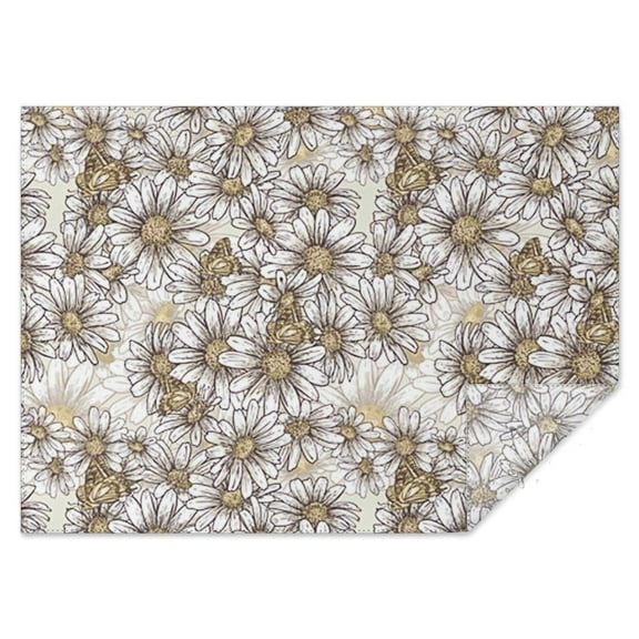 Sunflower Rectangle Tablecloth 60"x84",Waterproof Polyester Rectangle Table Cloth, Wipeable Spillproof Polyester Tablecloth for Dining, Camping, Indoor and Outdoor