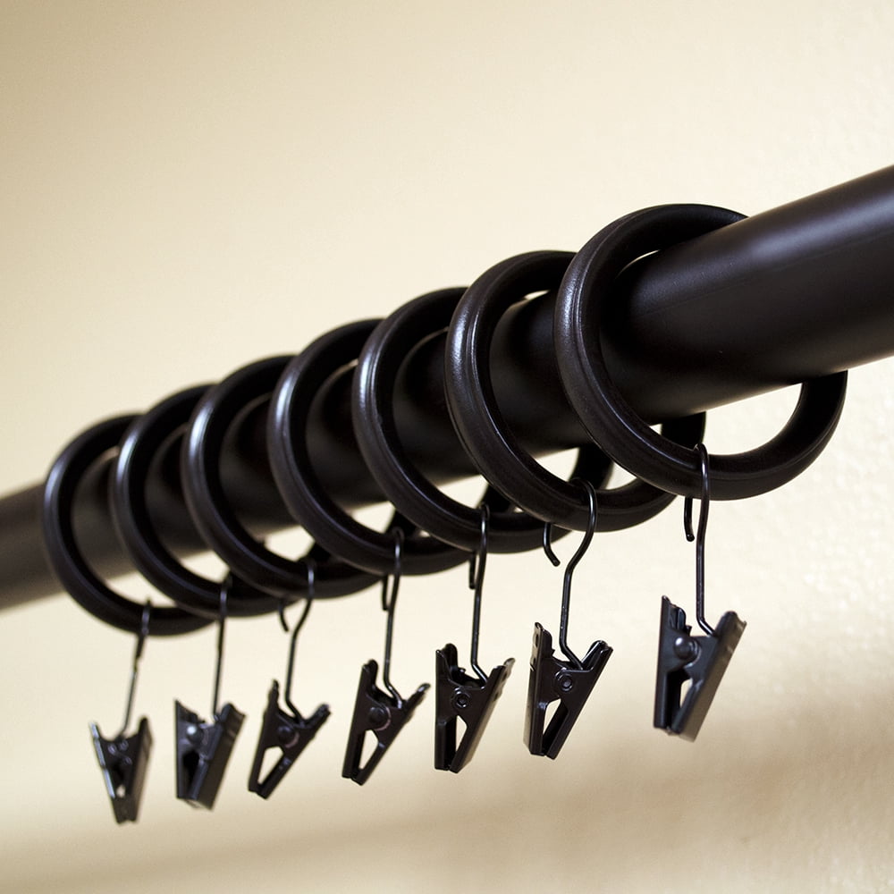 Lumino 1" Dark Oil Rubbed Bronze Clip Rings (7 pack)
