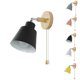 thumbnail image 1 of Bedside night light Nordic wooden wall lamp Bedside wall lamp Bedroom corridor with zipper, 1 of 5