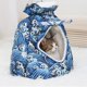 thumbnail image 3 of Mochila transportadora para mascotas Blessing Bag para perros y gatos, con compartimento de felpa en el pecho. Azul, 3 of 7
