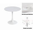 thumbnail image 6 of Newest Modern Tulip Table,Round Dining Table with MDF Top and Steel Base for Kitchen & Small Space,White, 6 of 13