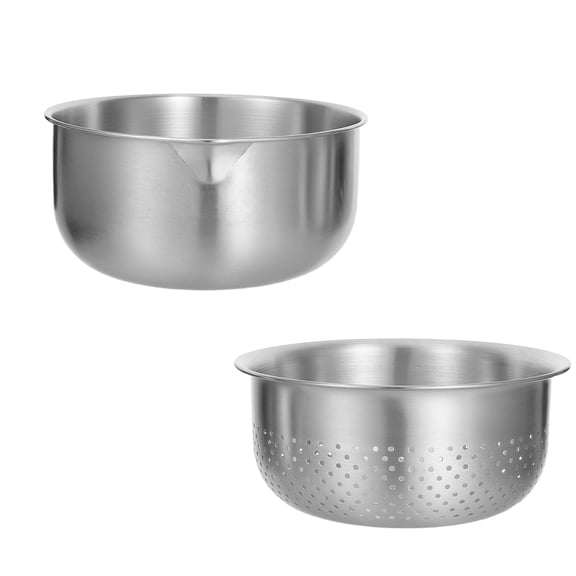 OULII Stainless Steel Pasta Strainer Basket with Fine Mesh for Quick and Efficient Food Drainage - 1 Set