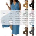 thumbnail image 3 of BVnarty Women Sleeveless V Neck Drawstring Waist Linen Culotte Jumpsuit, Casual Wide Leg Cut With Side Pockets for Daily Errands Wine XXL, 3 of 6