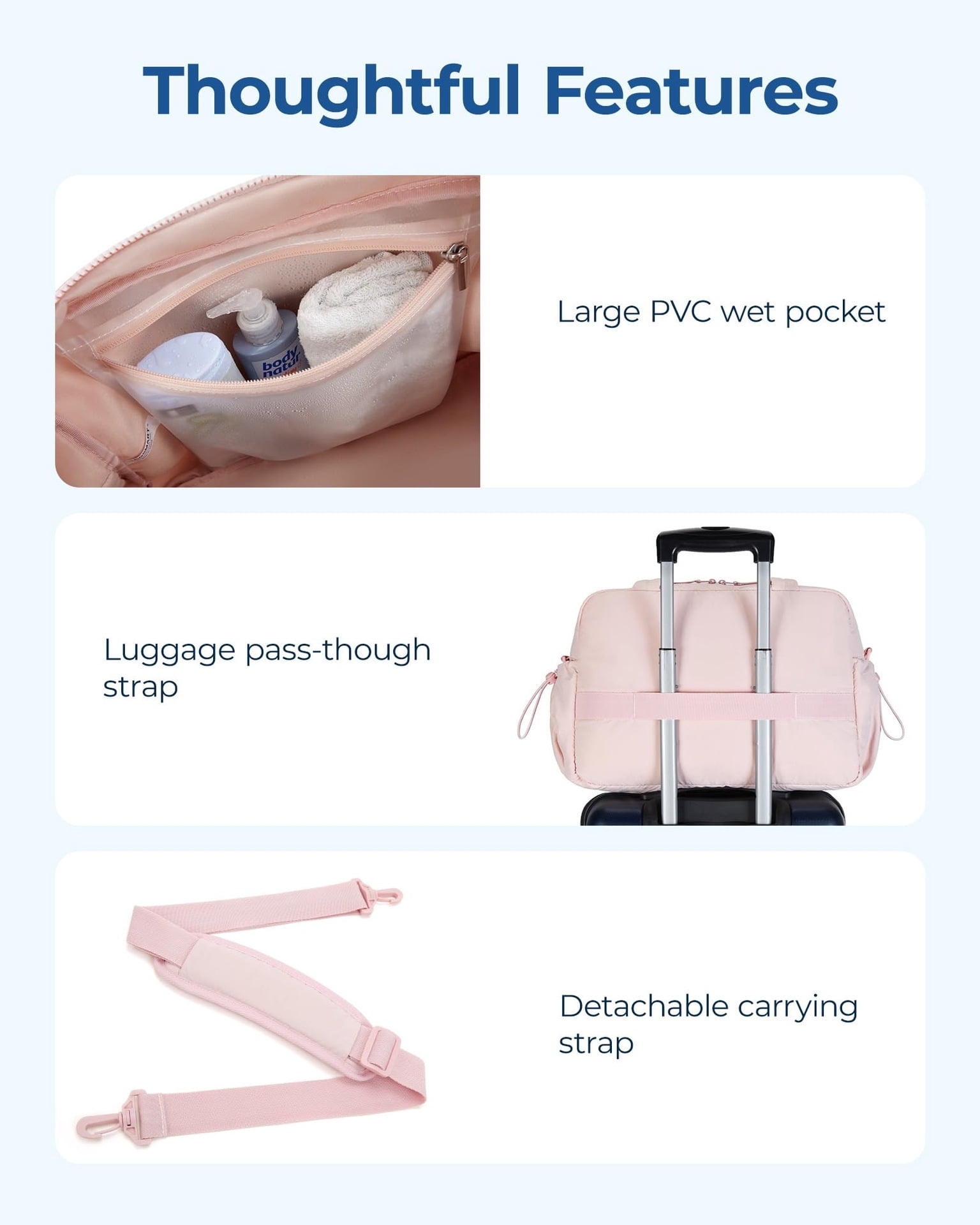 Quilted Lightweight Tote Bag Water-Repellent for Work Gym Travel