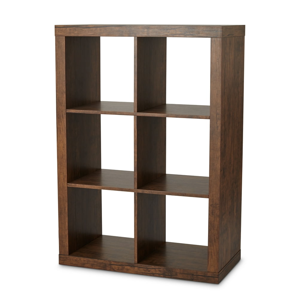 Better Homes & Gardens 6Cube Storage Organizer, Rustic Grain Walmart