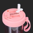 thumbnail image 1 of Botella De Agua Camping Botella de agua para bebidas y deportes al aire libre con taza de pajita doble de 600 ml (rosa) Likrtyny Para Estrenar, 1 of 4
