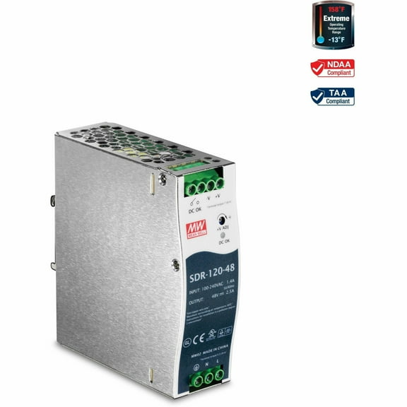 TRENDnet TI-S12048 DIN Rail 48V 120W Power Supply for TI-PG541