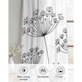 thumbnail image 6 of Black Dandelion Sheer Curtains 39 Inch Length 2 Panels Set for Living Room/Bedroom, Spring Country Modern Minimalist Flower Kitchen Curtains Grommet Semi-Sheer Curtains Window Treatments 27.5"x39"x2, 6 of 7