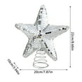 thumbnail image 2 of Christmas Tree Topper Star Shape 3D Hollow Disco Ornament, Creative Mirror Reflective Decoration For Home Outdoor Indoor Party Supplies, 2 of 2
