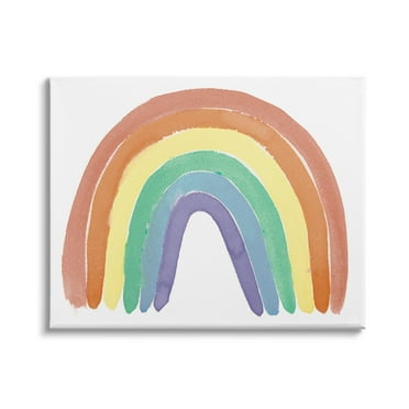 Stupell Indtries Traditional Rainbow Arches Round Organic Curves,48 x 36,Design by Melanie Torres
