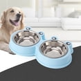 thumbnail image 2 of ZPAQI Double Dog Bowls Stainless Steel Pet Bowl Food Water Feeder for Cats Small Dogs, 2 of 14