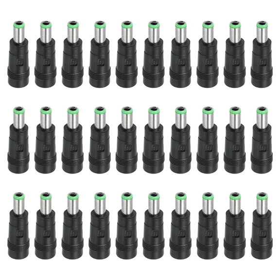 Uxcell DC 5.5x2.1mm Female Jack to 6.3x3.0mm Male Plug, 30 Pack Barrel Connector
