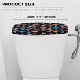 thumbnail image 5 of Renewold Dog Paw Bone Printed Toilet Tank Lid Cover with Elastic Bottom, Star Heart Pattern Splash Resistant Cover for Toilet Tank Lid, Washable Bathroom Decor, Black, 5 of 6