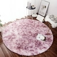 thumbnail image 3 of CreativeArrowy Nordic Round Carpet Tie-Dye Yoga Rug Computer Chair Desktop Blanket Shaggy Nursery Rug Room Bedroom Bedside Plush Mat Ornaments, 3 of 14