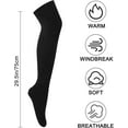 thumbnail image 3 of 2 Pairs Womens Thigh High Fuzzy Socks Warm Winter Over Knee Stocking Extra Long Socks Fluffy Cozy Fleece Socks, 3 of 7