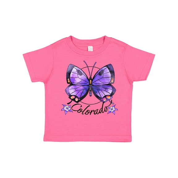Inktastic Colorado State Butterfly and Flowers Boys or Girls Toddler T-Shirt