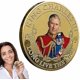 thumbnail image 3 of King Charles' Coronation Coin, King Charles III Commemorative Coin, British King's 3D Relief Color Print, Collectible Coin, 3 of 4