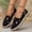 Black, variant on YOUYEDIAN Loafers for Women Comfortable Fashion Patchwork Print Low Heel Casual Round Toe Soft Flats Versatile Slip On Walking Canvas Shoes