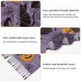 thumbnail image 5 of FORMRS Womens Scarf Winter Soft Long Big Warm Shawls Wrap Tassel Scarves, Purple Halloween Black Cat, 5 of 9