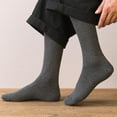 thumbnail image 2 of Thick Mens Knee High Long Socks ,Soft , Size 2 Dark grey, 2 of 8