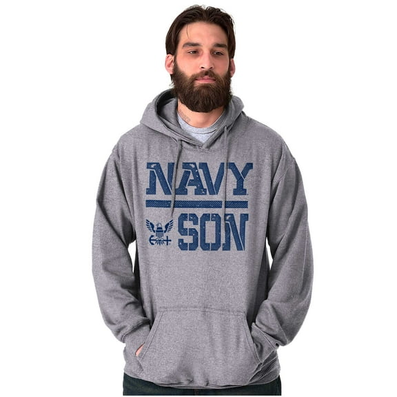 US Navy Bro Military Anchor Logo Hoodie Hooded Sweatshirt Men Brisco Brands S