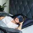 thumbnail image 4 of PiccoCasa Silk Pillowcase with Eye Mask for Hair Skin Navy Blue Queen(20"x30"), 4 of 8