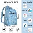 thumbnail image 6 of Blue Dog Paw Footprint Backpack for School,Cute School Bag,Schoolbag with Adjustable Shoulder Straps & Padded Back,15.25"x11.5"x5.25", 6 of 6