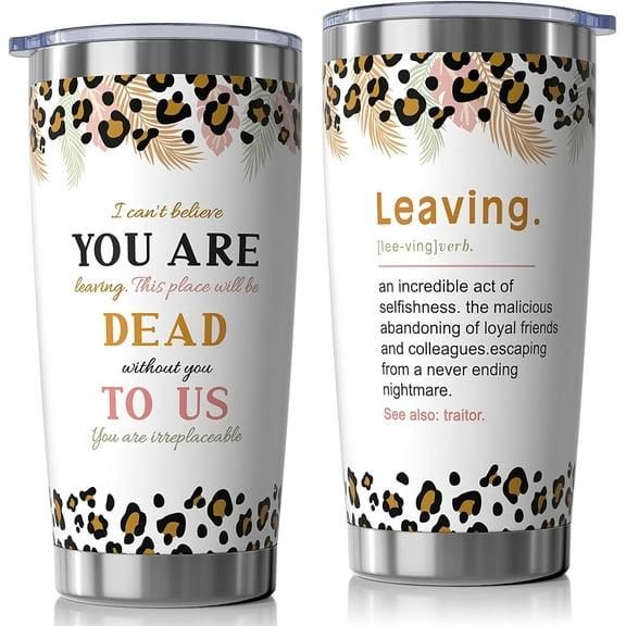 Coworker Leaving Gifts for Women, Farewell Gifts, Going Away Gift for Friends, Boss, Coworkers, Funny New Job Gifts Idea, Moving Away Gifts, Goodbye Gifts, Good Luck Gifts for Leaving Job 20OZ Tumbler